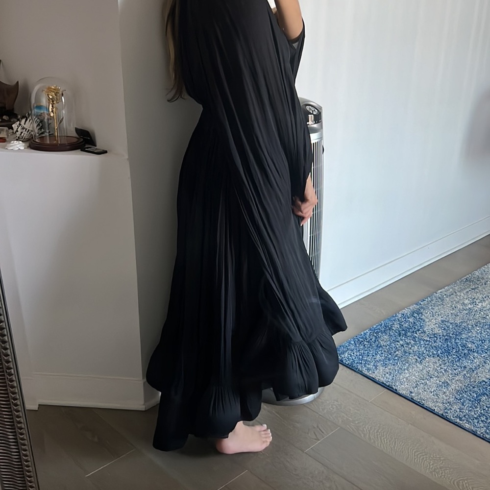 LANVIN
Cape-effect tie-detailed ruffled crepe dress FR36 - Picture 8 of 8